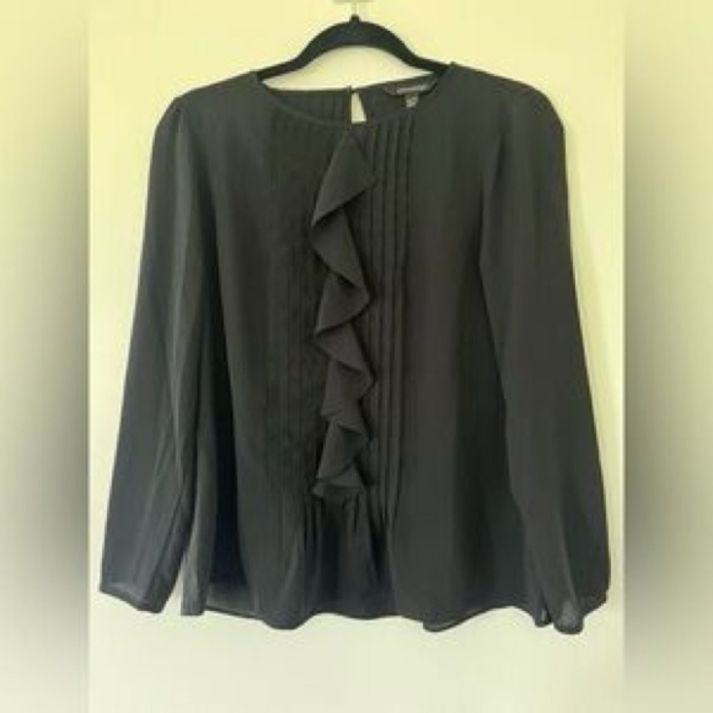 Black Ruffled Blouse